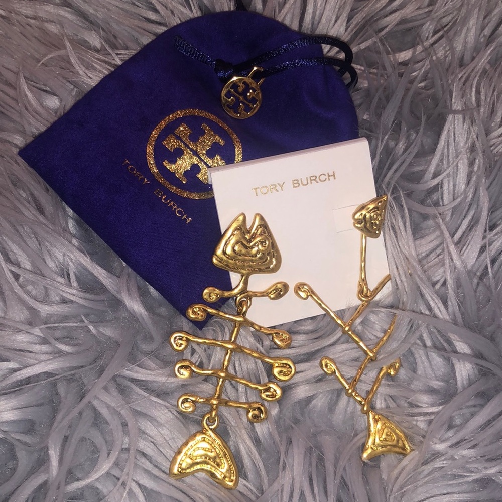 TORY BURCH Fish Bone Earrings - Picture 2 of 4